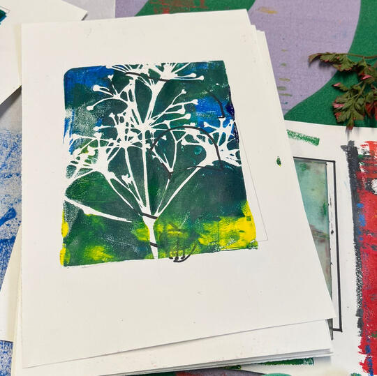 Bright background colours printed with triangular shapes on the top