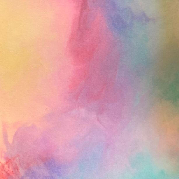 Foil printed watercolour style print